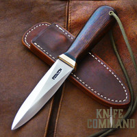 Randall Made Knives Model 24 Guardian Ironwood and Brass Boot Wrist Thong Knife.  Beautiful Ironwood handle.