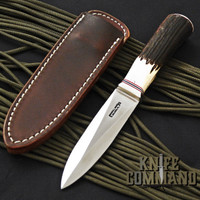 Randall Made Knives Model 24 Guardian Stag Boot Knife Compass Installed.  Custom ordered.