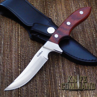 Hattori Knives Model 1030 Cocobolo Slim Upswept Utility Hunter.  Gorgeous AUS-6 blade.