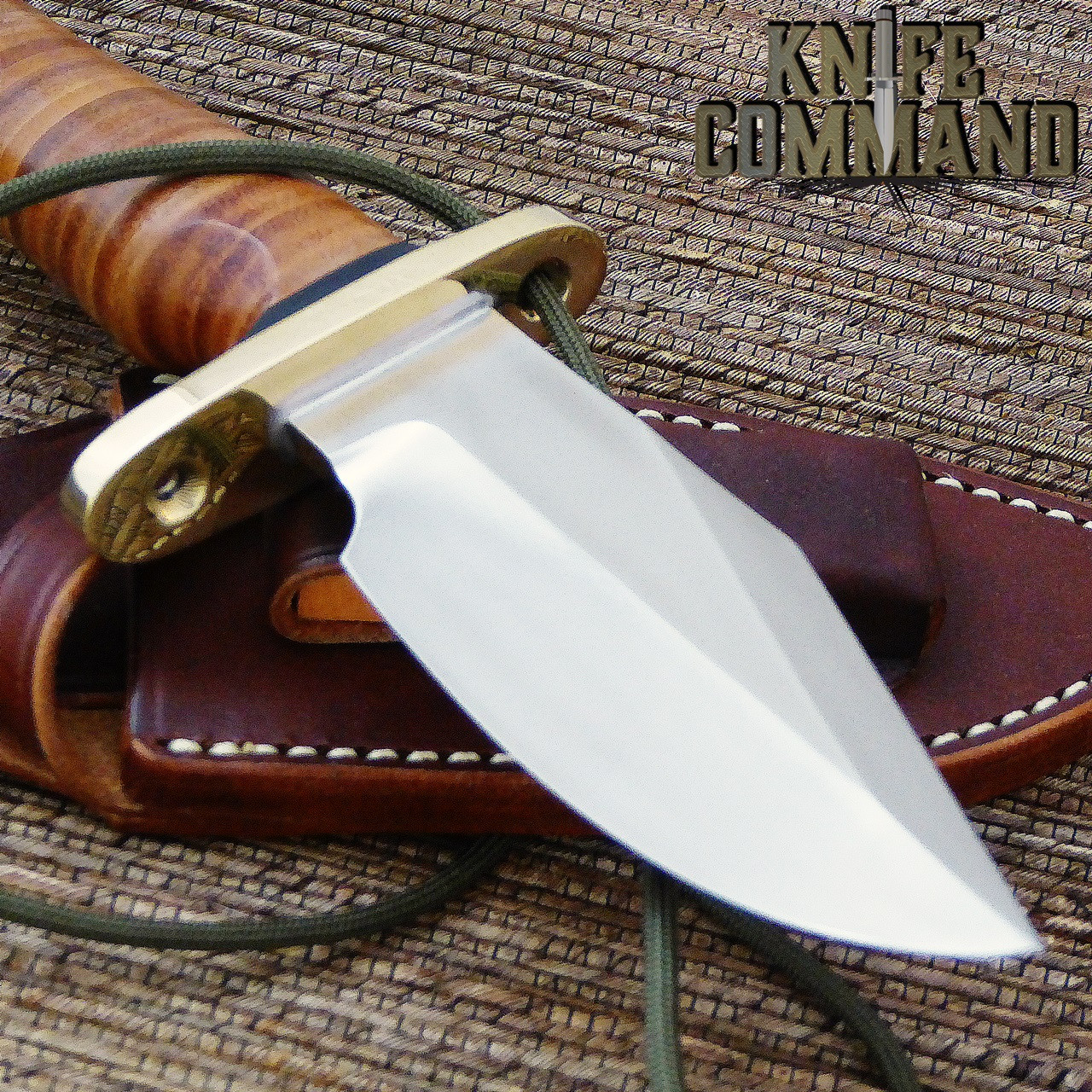 Randall Made Knives Model 19 Bushmaster Combat Special Knife.  Heavy duty stainless steel blade with Model 14 hilt with holes.