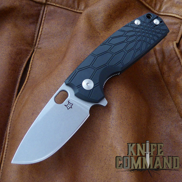 Fox Knives Vox Core FX-604 Folding Knife Black Stonewash Blade.  N690Co stainless steel blade.