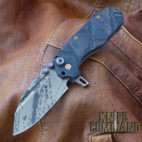 Wander Tactical Custom Mini Mistral TI Extreme Duty Gentleman's Folding Knife Black Black Blood.  Custom Black / Black Blood version.