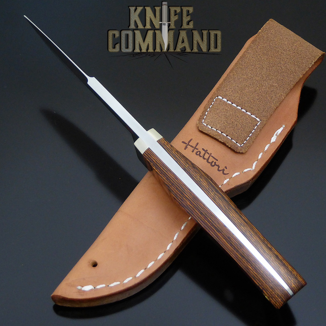 Hattori Knives Model 700 Drop Point Hunter Hunting Knife - KnifeCommand
