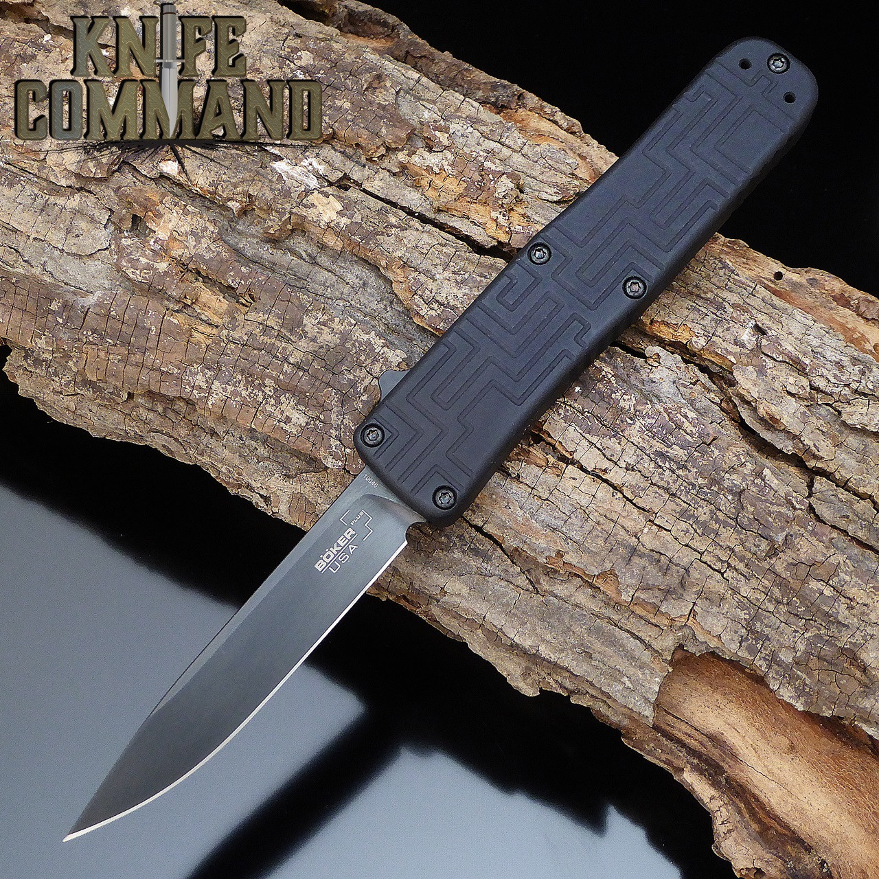 Boker Plus Usa Otf Automatic Knife Black Out 06ex263 Hogue Knives