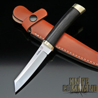 Hattori Knives Model 3717 Tanto Bird & Trout Ebony Hunting Knife