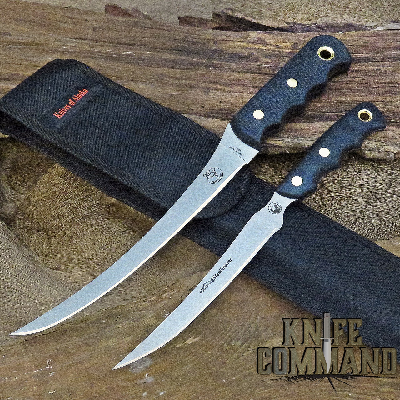 Knives of Alaska Fisherman's Combo 00092FG Coho and Steelheader Set -  KnifeCommand