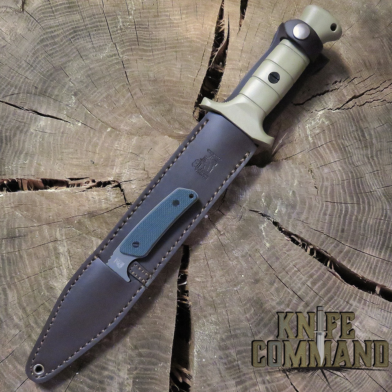 Eickhorn Solingen Waidbesteck Boar Hunter Para 2 GS 2-Knife Set 825252WBOGPG Beryllium Blade Grey Green Handle