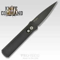 Pro-Tech Knives Godson Automatic Knife 721-LH Left Hand Folder Black DLC Blade