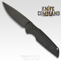 Pro-Tech Knives Tactical Response TR-3 SWAT Automatic Knife Police Law Enforcement Folder 3.5" Black DLC Blade