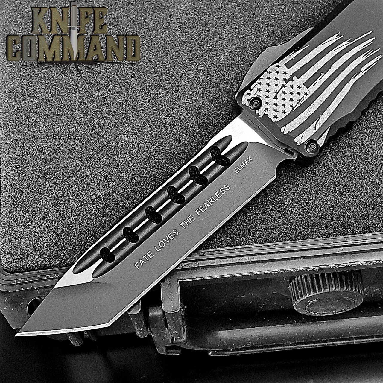 Guardian Tactical Recon Elite Tanto OTF Automatic Knife Black Elmax 103121