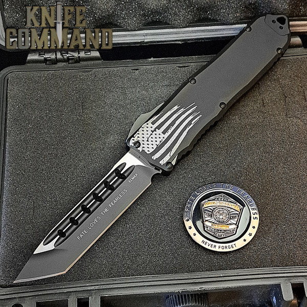 Guardian Tactical Recon Elite Tanto OTF Automatic Knife Black Elmax 103121