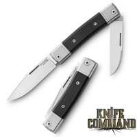 LionSteel Knives Best Man Traditional Ebony Wood Two-blade Slip-joint Folding knife BM13-EB