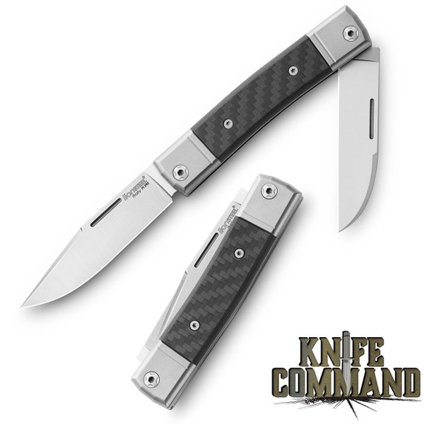 LionSteel Knives Best Man Traditional Carbon Fiber Two-blade Slip-joint Folding knife BM13-CF