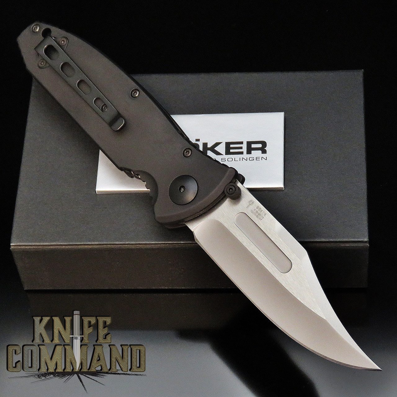 Boker Knives Kalashnikov Duty Model 114037 Black Aluminum Cocobolo AK47 Pocket Knife