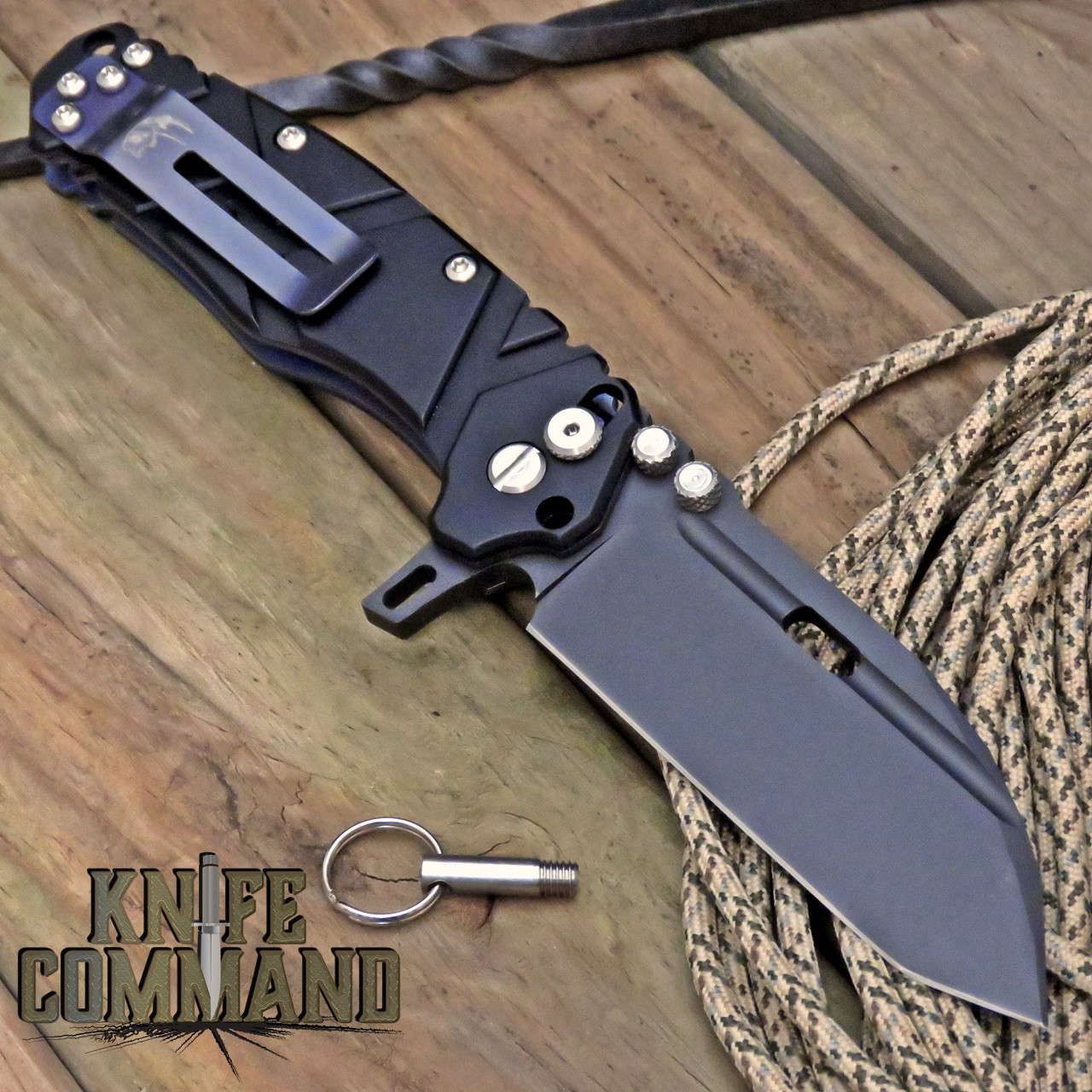 Wander Tactical Hurricane Gen 3 Extreme Duty Folding Knife Black Black Aluminum