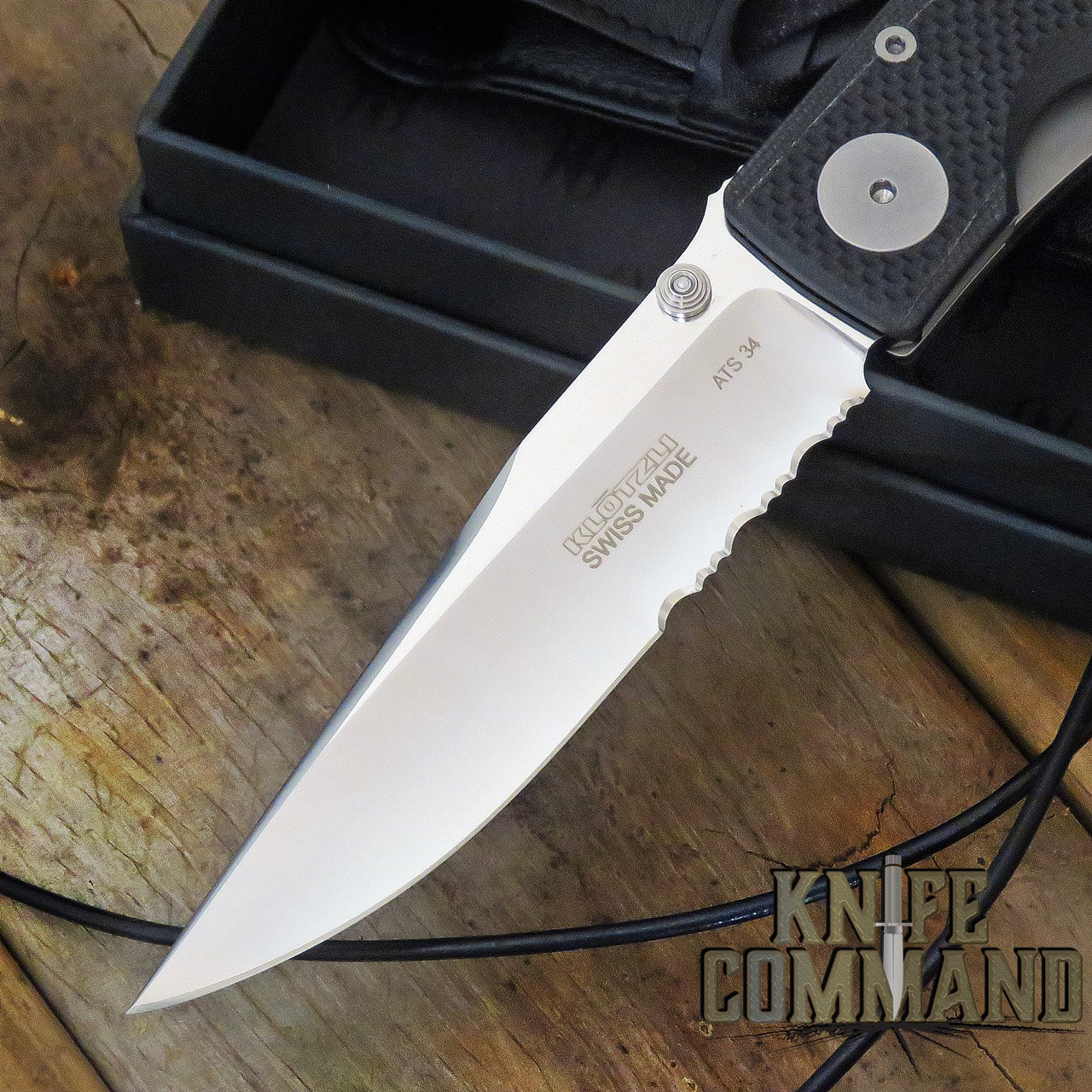 Klotzli Knives Michael Walker 03 Tactical Folding Knife Black WALK-03-TAC-CS