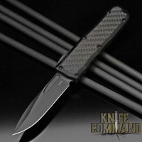 Guardian Tactical Recon-035 OTF Carbon Fiber Elmax Automatic Knife All Black Tactical 92111