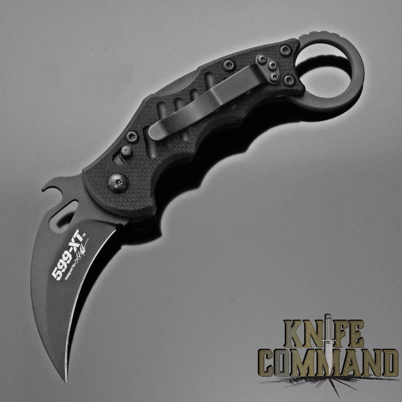 Fox Knives FX-599XT Folding Lockback Karambit Knife Black G10 
