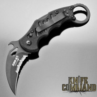 Fox Knives FX-599XTS Folding Lockback Karambit Knife Black G10 Serrated