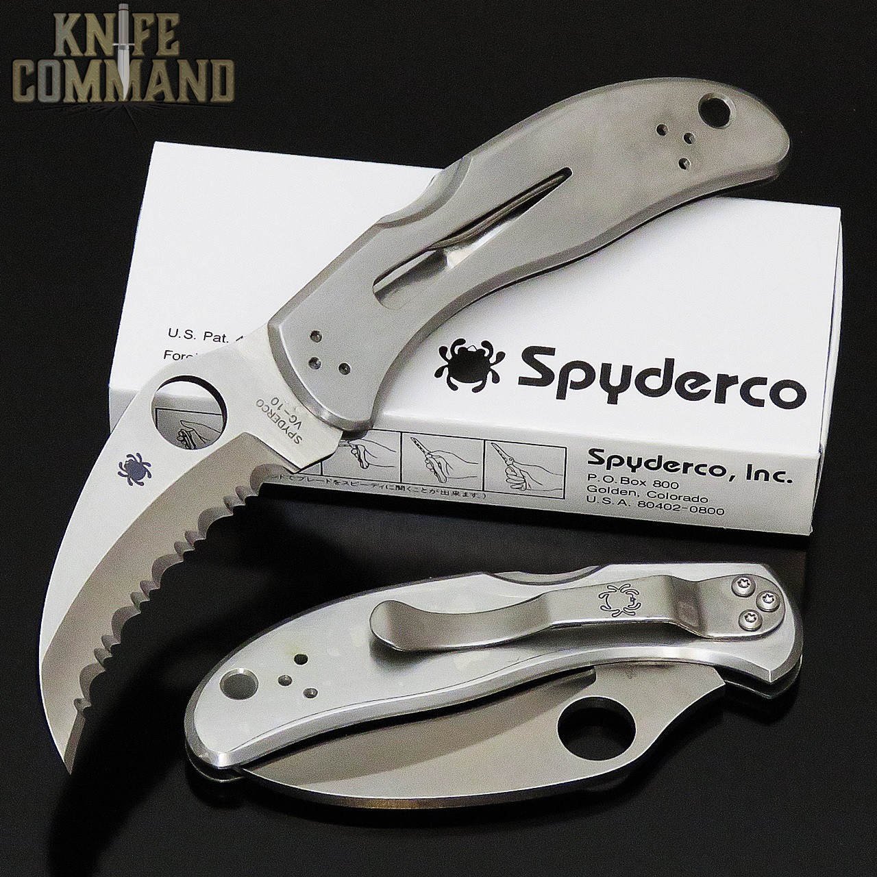 Spyderco Harpy SS Serrated Edge Japan Market Knife - KnifeCommand