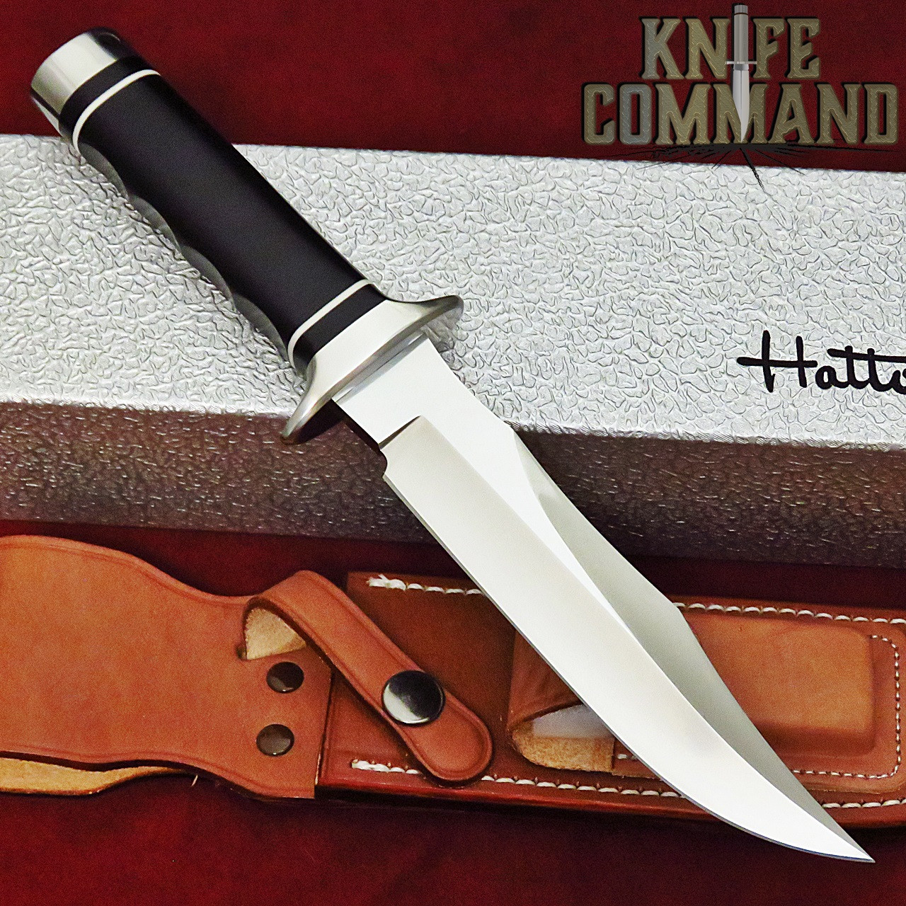 Hattori Knives TV-3 Black Micarta S.O.G. Style Vietnam Fighter Knife 6-1/4" Blade