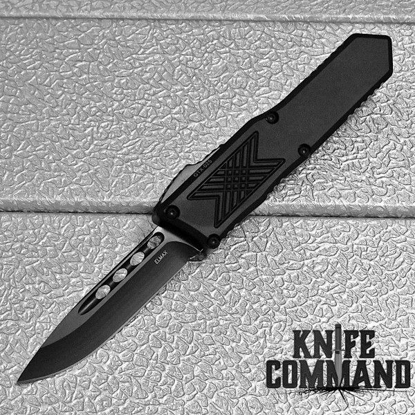 Guardian Tactical GTX-025 OTF Automatic Knife Elmax All Black Drop-point 12-3111