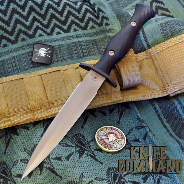 Spartan Blades Harsey Dagger Knife Flat Dark Earth / Tan Nylon Sheath SB49DEBKNLTN