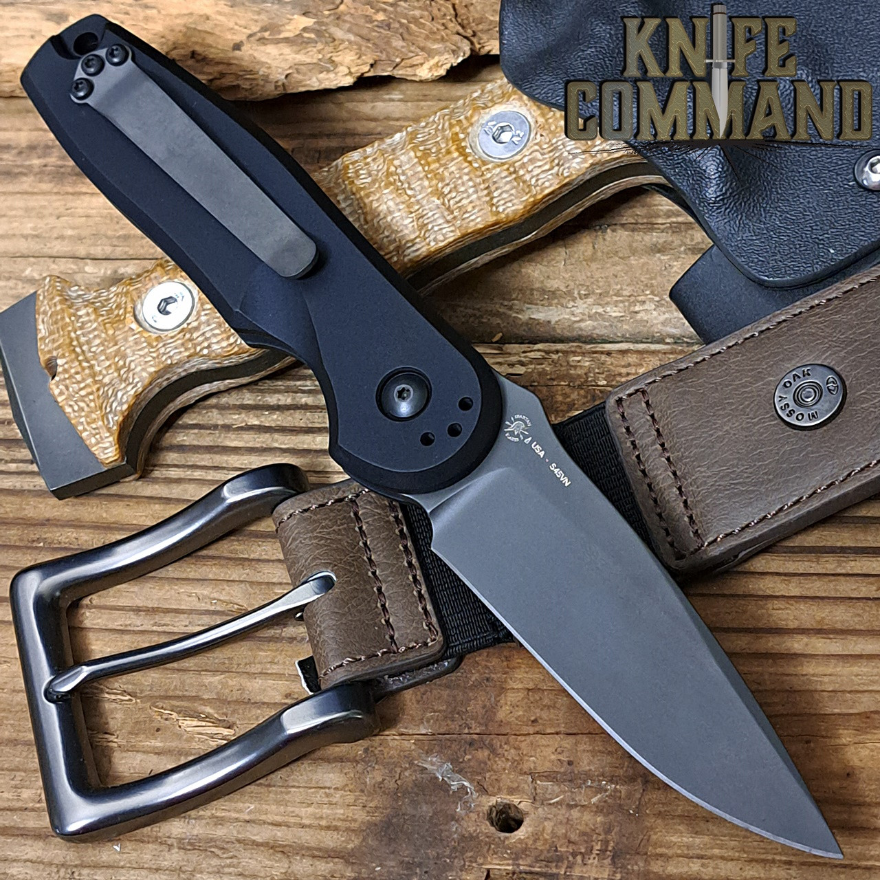 Spartan Blades Zelos AUTOMATIC Folder Black Handle Black CPM S45VN