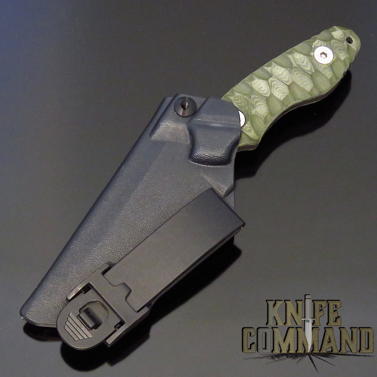Wander Tactical Custom Barracuda Fixed Blade Knife Green Micarta / Ice Brush Blade