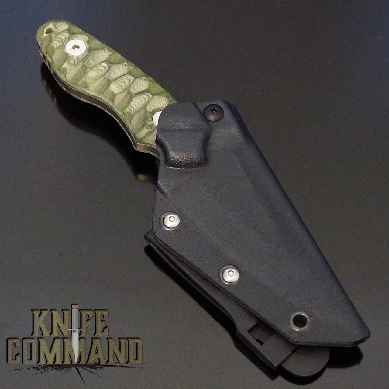 Wander Tactical Custom Barracuda Fixed Blade Knife Green Micarta / Ice Brush Blade