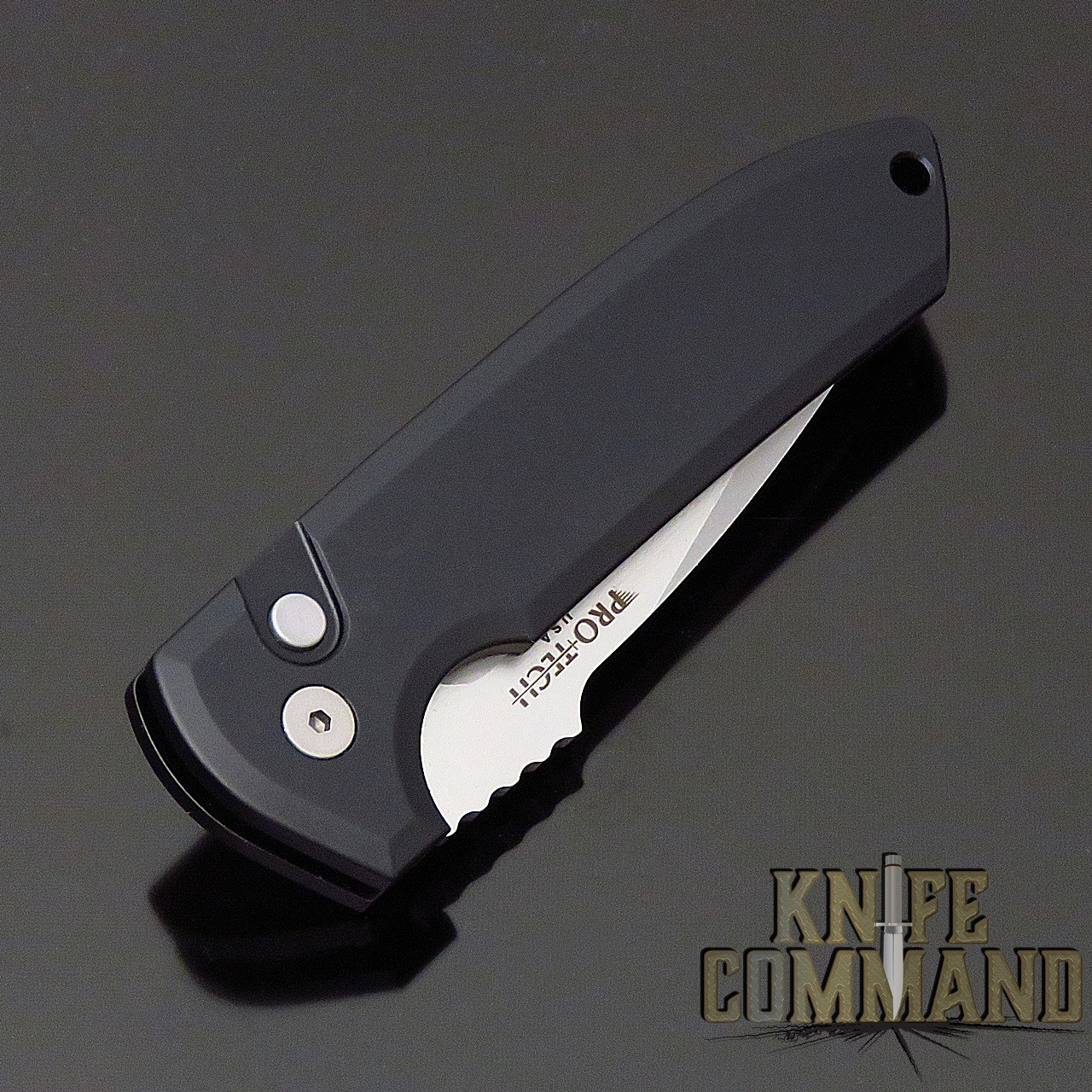 Pro-Tech Knives Rockeye Automatic Knife LG301 Les George Folder Stonewash S35VN Blade