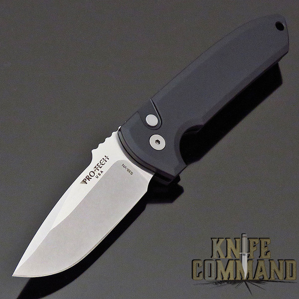 Pro-Tech Knives Rockeye Automatic Knife LG301 Les George Folder Stonewash S35VN Blade