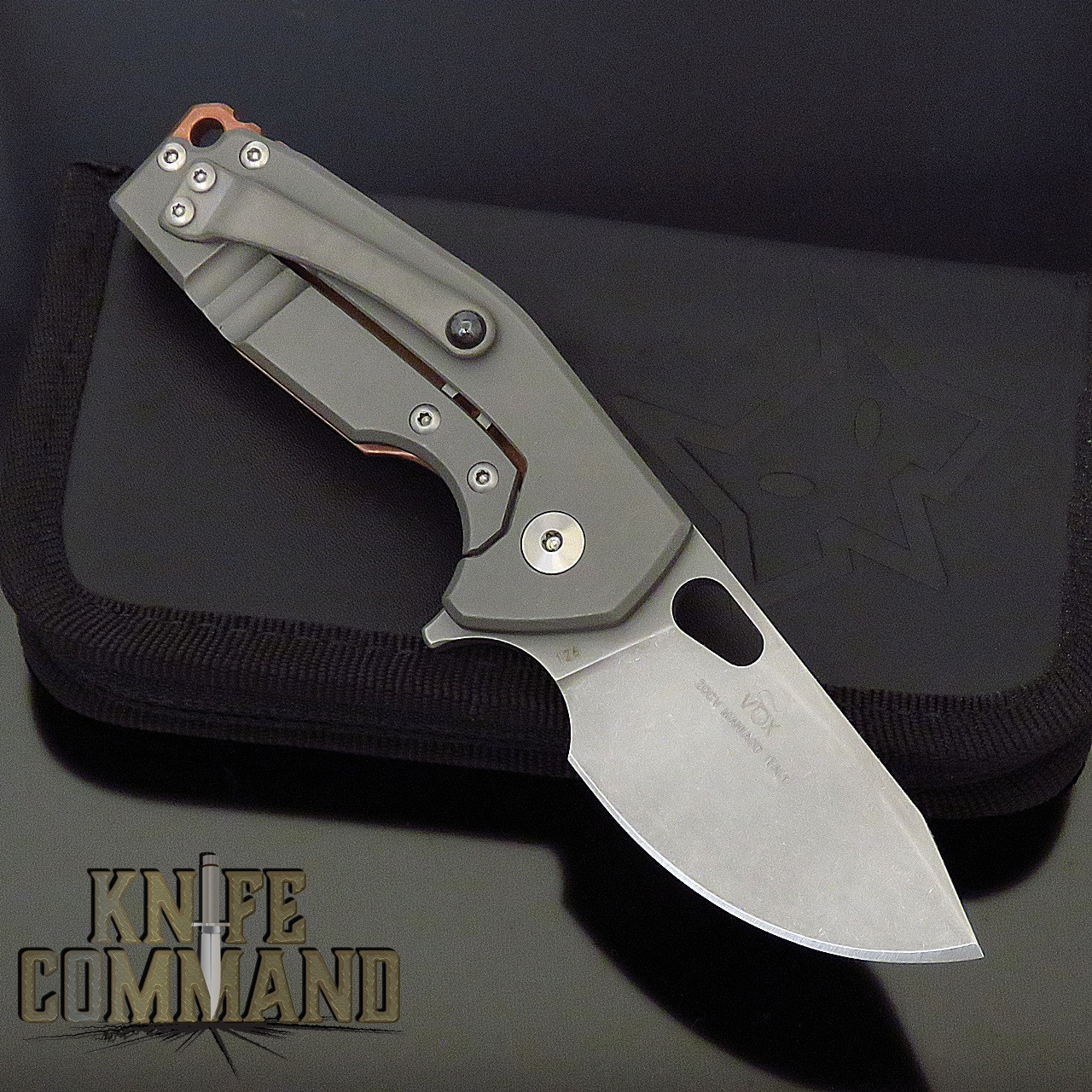 Fox Knives Voxnaes Suru FX-526LECOP Copper and Titanium CPM-20CV Folding Knife