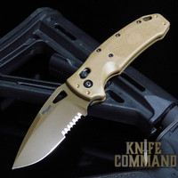 Hogue Knives Sig Sauer K320A M17 Coyote Tan ABLE Lock Manual Folder 3.5" Drop Point Blade - Coyote PVD Finish, Poly Frame Knife 36373