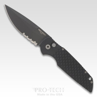 Pro-Tech Knives Tactical Response TR-3 X2 D2 Automatic Knife Police Law Enforcement Folder 3.5" Black DLC Blade