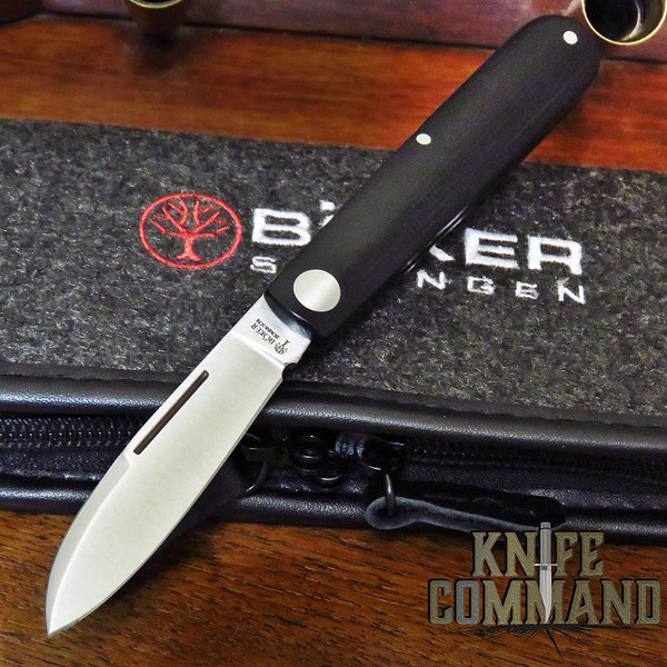Boker Knives Barlow Prime EDC Black Model 116942 Black Canvas Micarta Slip Joint Pocket Knife