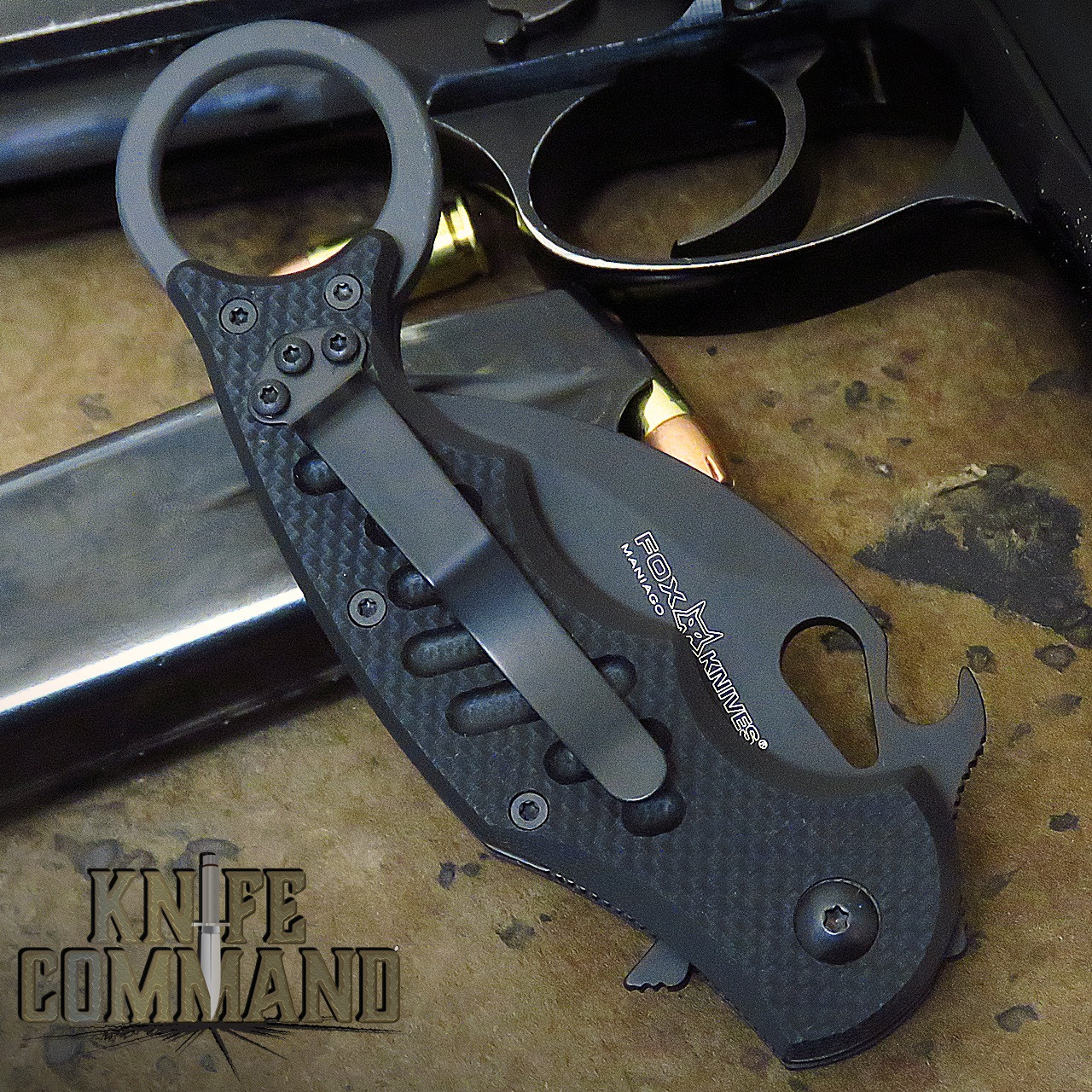 Fox Knives FX-599 Small Folding Karambit Knife Black G10 - Emerson Wave