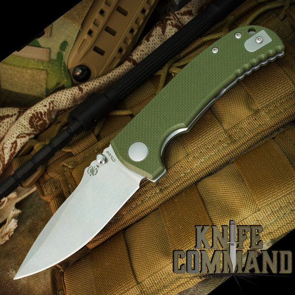 Spartan Blades Astor Les George Folder Liner Lock Green G-10 Knife SFBL8GR