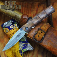 Mcusta MC-74DI Take Ironwood Bamboo Style 33 Layer Damascus Folding Knife