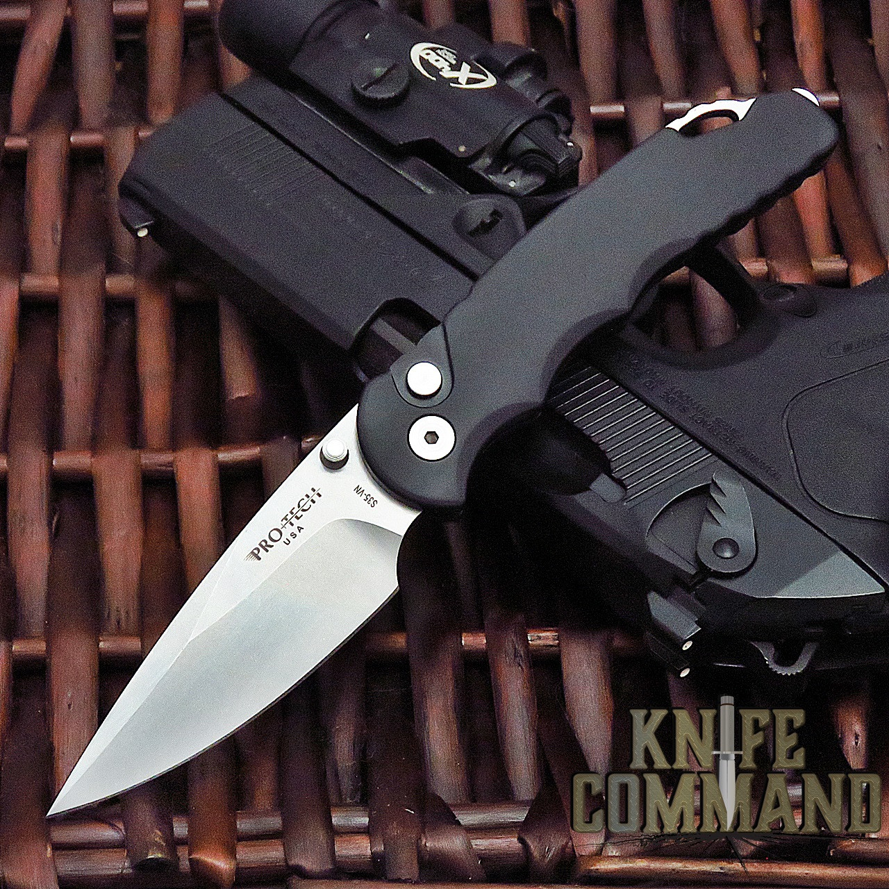 Pro-Tech Knives Tactical Response TR-5 SA.1 Lerch Titanium Assisted Opening Knife Tactical Folder 3.25"Stonewashed S35VN Blade