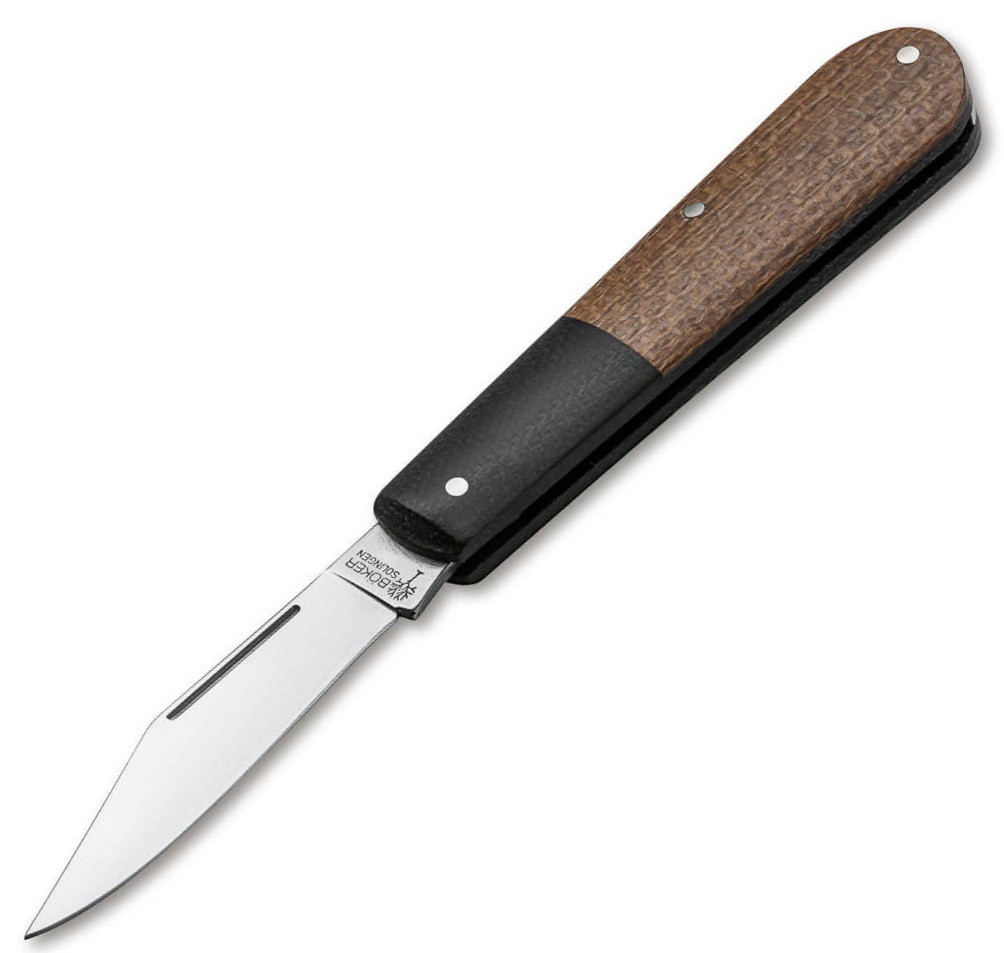 Boker Barlow Integral Burlap Micarta Slip Joint Folder Knife 110943