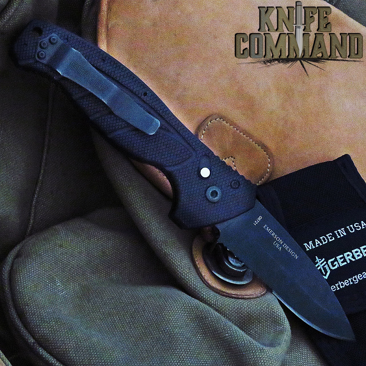 Gerber Emerson Alliance Automatic Knife, Black,154-cm, 22-07158