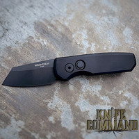 Pro-Tech Knives R5203 Runt 5 Automatic Folder Knife Folder 1-15/16" Reverse Tanto CPM-20CV Black DLC Blade