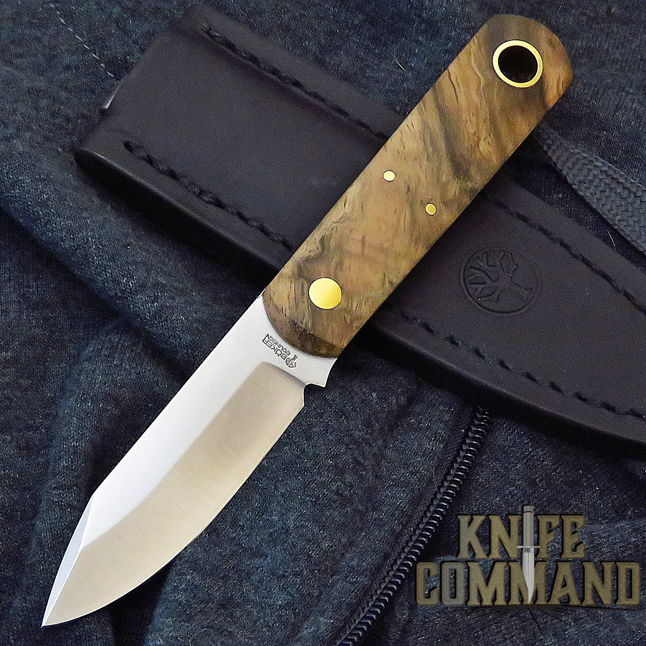 Boker Lucas Burnley Barlow BFF EDC Walnut Fixed Blade Knife 120506
