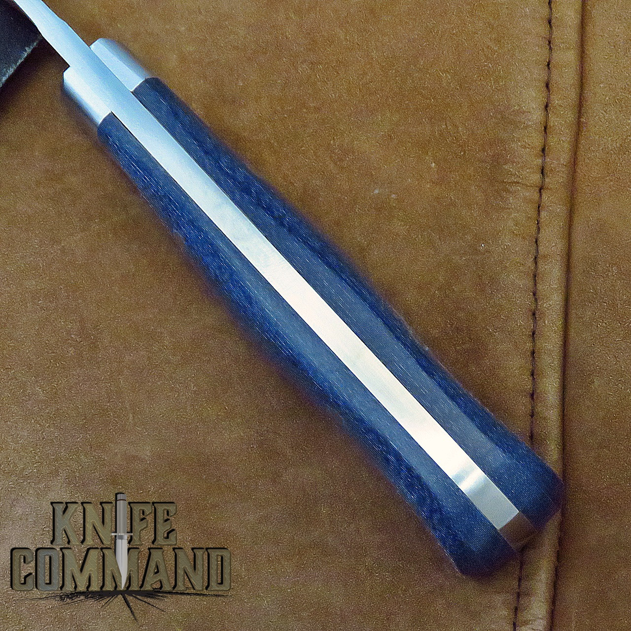 Linder Solingen Blue Jeans Micarta Drop Point Full Tang Hunting Knife 3-1/2" 440c 143609
