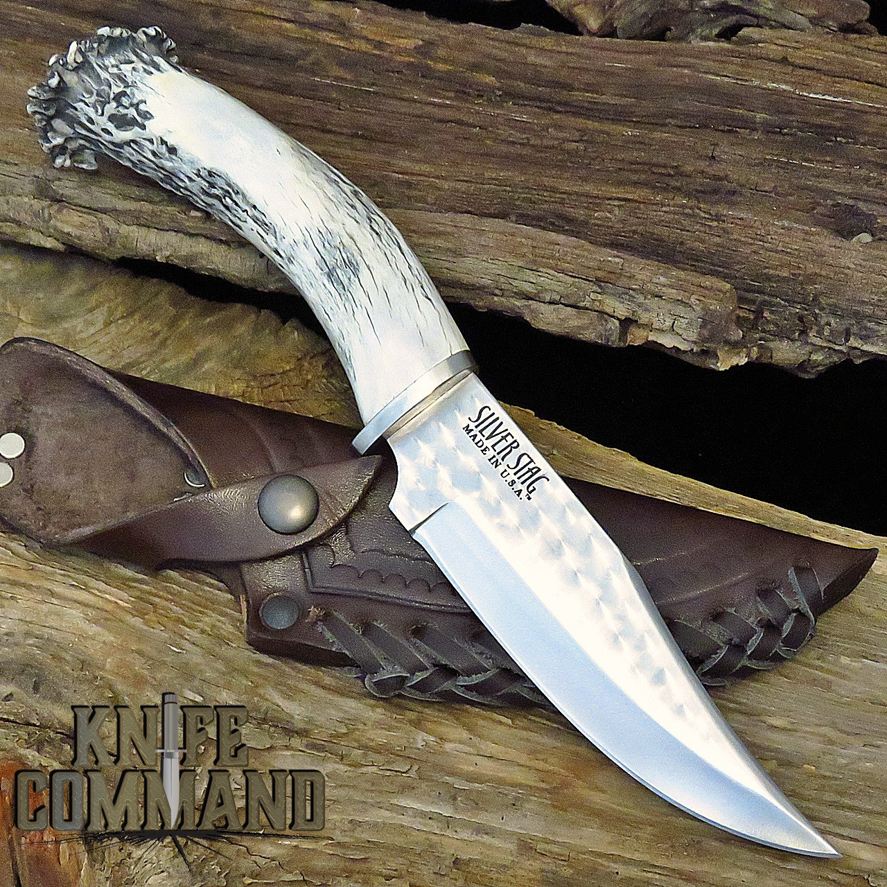 Silver Stag Tool Series Hunter SS6.0 Crown Stag Hunting Knife 6" Clip Point Bowie 1095
