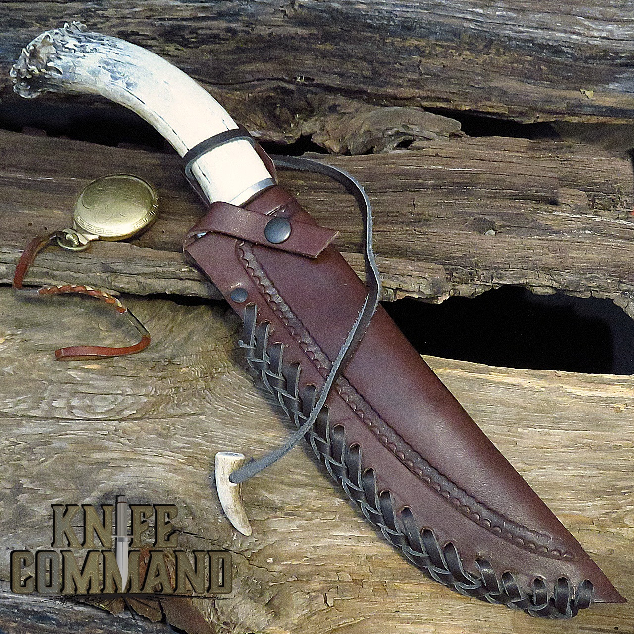 Silver Stag Tool Series Big Bowie SSB10.0 Crown Stag Hunting Knife 10" Clip Point Bowie 1095