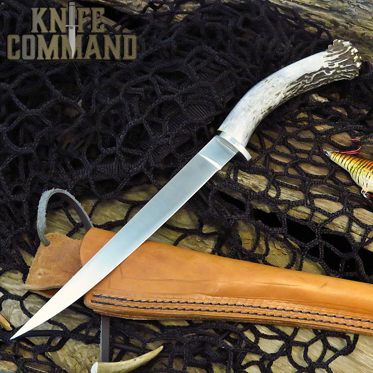 Silver Stag Alaskan Fillet AF9.0 Crown Stag Fillet Knife 8" Straight Blade D2