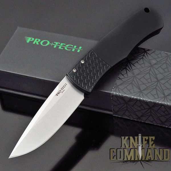 Pro-Tech Knives BR-1.3 Mike Whiskers Allen Magic Bolster Release Automatic Folder Knife Folder 154-CM Bead Blasted Blade