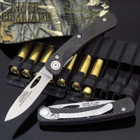 Knives of Alaska Featherlight Hunter Pocket Knife Carbon Fiber with Clip 00454FG